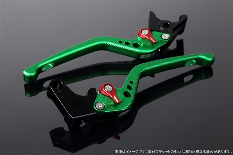 【エスエスケイ スピードラ】アジャストレバー 3D ロング        Mグリーン/Mレッド 125/200/250/390DUKE LVEM075GN-RD