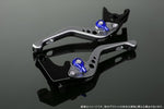 エスエスケイ スピードラ｜アジャストレバー 3Dショート Mチタン/Mブルー GSX250R Vストローム250 RGV250γ VJ23A｜LVFM048TM-BE