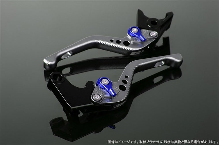 エスエスケイ スピードラ｜アジャストレバー 3Dショート Mチタン/Mブルー GSX250R Vストローム250 RGV250γ VJ23A｜LVFM048TM-BE