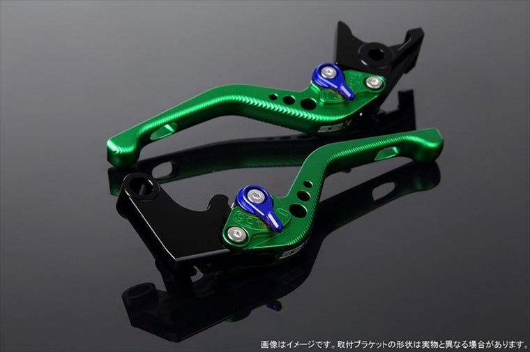 エスエスケイ スピードラ｜アジャストレバー 3Dショート Mグリーン/Mブルー GSX250R Vストローム250 RGV250γ VJ23A｜LVFM048GN-BE