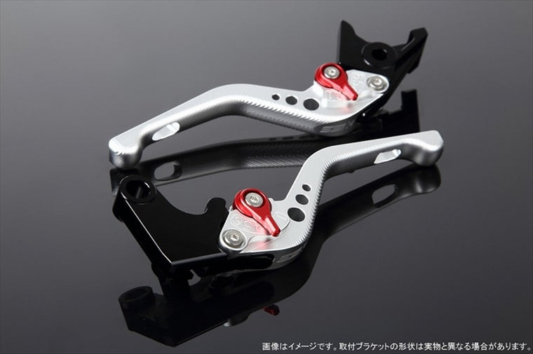 【エスエスケイ スピードラ】アジャストレバー 3Dショート         Mシルバー/Mレッド 125DUKE 200DUKE 250DUKE 390DUKE LVFM075SR-RD