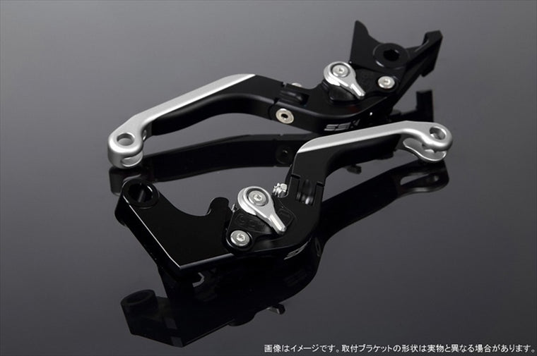 【エスエスケイ スピードラ】アジャストレバー 可倒延長式 Mブラック/Mシルバー/MシルバーPCX JF28 JF56 PCX150 KF12/18 LVGM001BK-SRSR