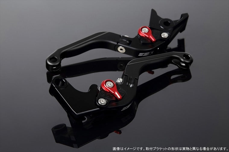【エスエスケイ スピードラ】アジャストレバー 可倒延長式 Mブラック/Mレッド/MブラックPCX JF28 JF56 PCX150 KF12/18 LVGM001BK-RDBK