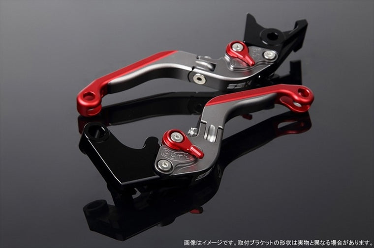【エスエスケイ スピードラ】アジャストレバー 可倒延長式 Mチタン/Mレッド/Mレッド PCX JF28 JF56 PCX150 KF12/18 LVGM001TM-RDRD