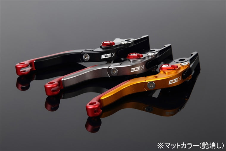 【エスエスケイ スピードラ】アジャストレバー 可倒延長式 Mチタン/Mグリーン/Mチタン PCX JF28 JF56 PCX150 KF12/18 LVGM001TM-GNTM