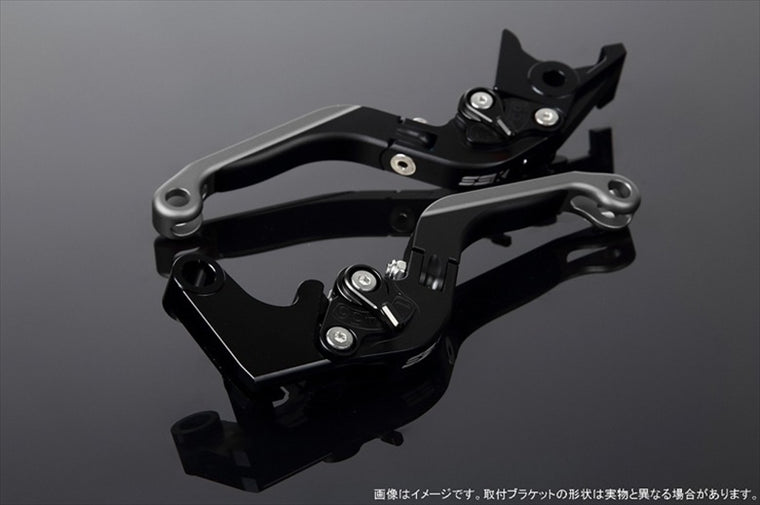 【エスエスケイ スピードラ】アジャストレバー 可倒延長式     Mブラック/Mブラック/MチタンZX-6R 07-17 ZX-10R 06-15 LVGM027BK-BKTM
