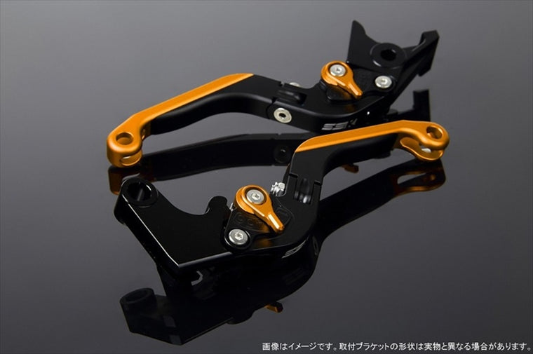 【エスエスケイ スピードラ】アジャストレバー 可倒延長式     Mブラック/Mゴールド/MゴールドZX-6R 07-17 ZX-10R 06-15 LVGM027BK-GDGD