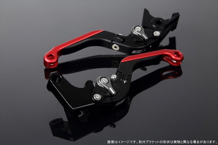 【エスエスケイ スピードラ】アジャストレバー 可倒延長式     Mブラック/Mチタン/MレッドZX-6R 07-17 ZX-10R 06-15 LVGM027BK-TMRD