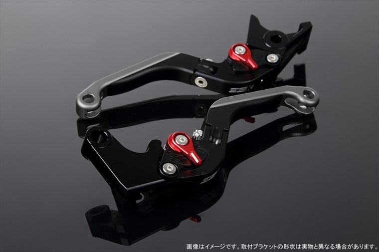 【エスエスケイ スピードラ】アジャストレバー 可倒延長式     Mブラック/Mレッド/MチタンZX-6R 07-17 ZX-10R 06-15 LVGM027BK-RDTM
