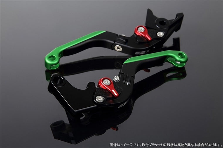 【エスエスケイ スピードラ】アジャストレバー 可倒延長式     Mブラック/Mレッド/MグリーンZX-6R 07-17 ZX-10R 06-15 LVGM027BK-RDGN