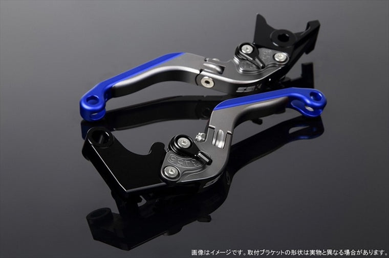 【エスエスケイ スピードラ】アジャストレバー 可倒延長式     Mチタン/Mブラック/Mブルー ZX-6R 07-17 ZX-10R 06-15 LVGM027TM-BKBE