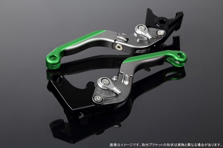 【エスエスケイ スピードラ】アジャストレバー 可倒延長式     Mチタン/Mシルバー/Mグリーン ZX-6R 07-17 ZX-10R 06-15 LVGM027TM-SRGN