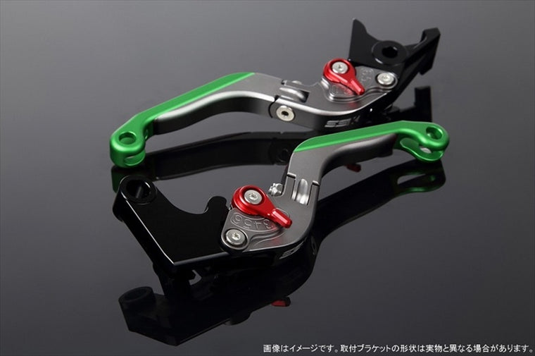 【エスエスケイ スピードラ】アジャストレバー 可倒延長式     Mチタン/Mレッド/Mグリーン ZX-6R 07-17 ZX-10R 06-15 LVGM027TM-RDGN