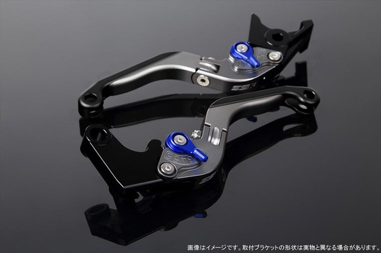 【エスエスケイ スピードラ】アジャストレバー 可倒延長式     Mチタン/Mブルー/Mブラック ZX-6R 07-17 ZX-10R 06-15 LVGM027TM-BEBK