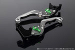 【エスエスケイ スピードラ】アジャストレバー 可倒延長式     Mチタン/Mグリーン/Mシルバー ZX-6R 07-17 ZX-10R 06-15 LVGM027TM-GNSR