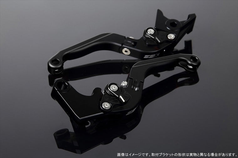 エスエスケイ スピードラ｜アジャストレバー 可倒延長式 Mブラック/Mブラック/Mブラック GSX-R1000 07-08｜LVGM049BK-BKBK
