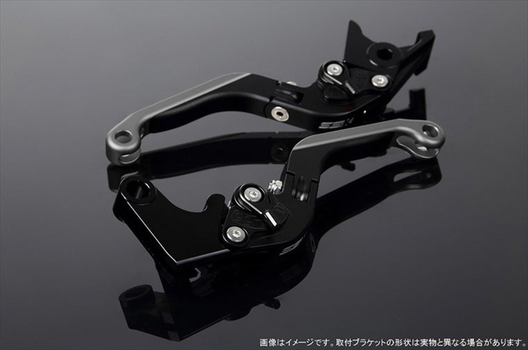 エスエスケイ スピードラ｜アジャストレバー 可倒延長式 Mブラック/Mブラック/MチタンGSX-R1000 07-08｜LVGM049BK-BKTM