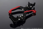 エスエスケイ スピードラ｜アジャストレバー 可倒延長式 Mブラック/Mブラック/MレッドGSX-R1000 07-08｜LVGM049BK-BKRD