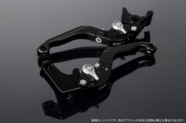 エスエスケイ スピードラ｜アジャストレバー 可倒延長式 Mブラック/Mシルバー/MブラックGSX-R1000 07-08｜LVGM049BK-SRBK