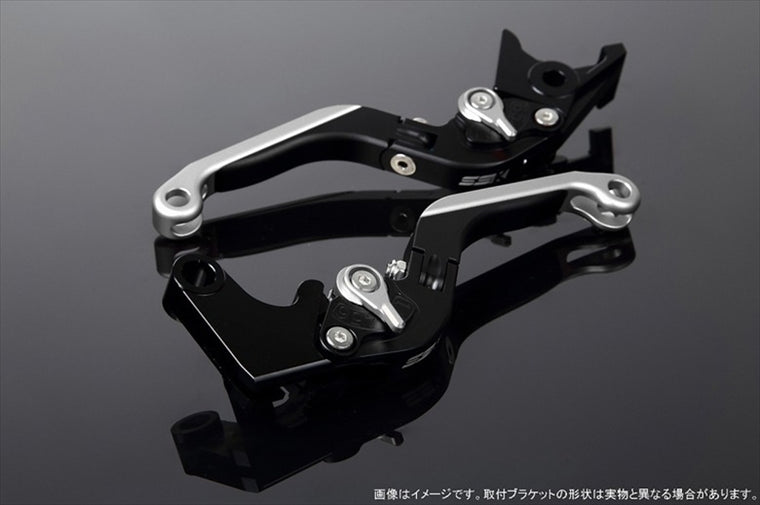 エスエスケイ スピードラ｜アジャストレバー 可倒延長式 Mブラック/Mシルバー/MシルバーGSX-R1000 07-08｜LVGM049BK-SRSR