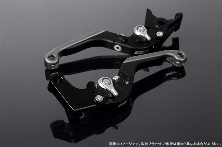 エスエスケイ スピードラ｜アジャストレバー 可倒延長式 Mブラック/Mシルバー/MチタンGSX-R1000 07-08｜LVGM049BK-SRTM