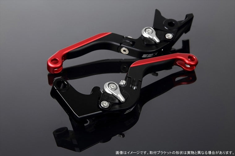 エスエスケイ スピードラ｜アジャストレバー 可倒延長式 Mブラック/Mシルバー/MレッドGSX-R1000 07-08｜LVGM049BK-SRRD