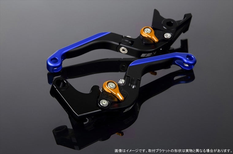 エスエスケイ スピードラ｜アジャストレバー 可倒延長式 Mブラック/Mゴールド/MブルーGSX-R1000 07-08｜LVGM049BK-GDBE