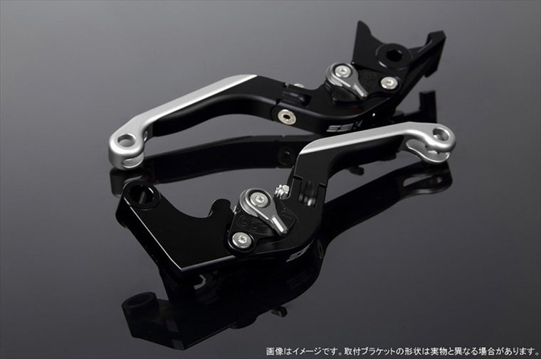 エスエスケイ スピードラ｜アジャストレバー 可倒延長式 Mブラック/Mチタン/MシルバーGSX-R1000 07-08｜LVGM049BK-TMSR
