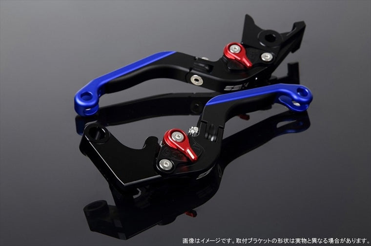 エスエスケイ スピードラ｜アジャストレバー 可倒延長式 Mブラック/Mレッド/MブルーGSX-R1000 07-08｜LVGM049BK-RDBE