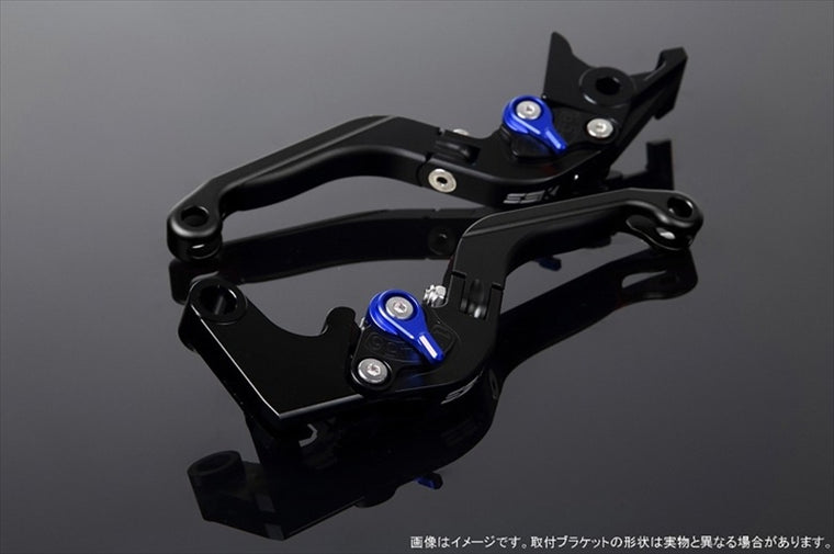 エスエスケイ スピードラ｜アジャストレバー 可倒延長式 Mブラック/Mブルー/MブラックGSX-R1000 07-08｜LVGM049BK-BEBK