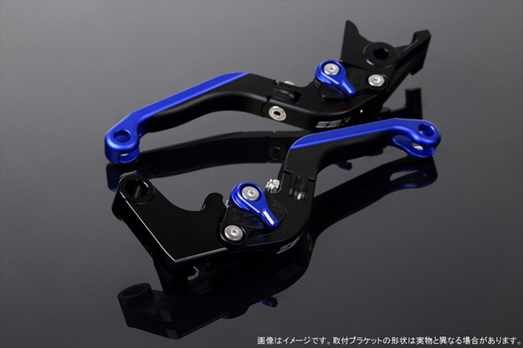 エスエスケイ スピードラ｜アジャストレバー 可倒延長式 Mブラック/Mブルー/MブルーGSX-R1000 07-08｜LVGM049BK-BEBE