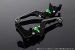 エスエスケイ スピードラ｜アジャストレバー 可倒延長式 Mブラック/Mグリーン/MチタンGSX-R1000 07-08｜LVGM049BK-GNTM