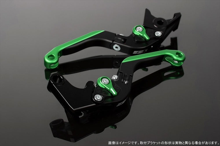 エスエスケイ スピードラ｜アジャストレバー 可倒延長式 Mブラック/Mグリーン/MグリーンGSX-R1000 07-08｜LVGM049BK-GNGN