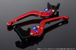 【エスエスケイ スピードラ】アジャストレバー 3D可倒式 Mレッド/Mブルー NMAX LVDG032RD-BE
