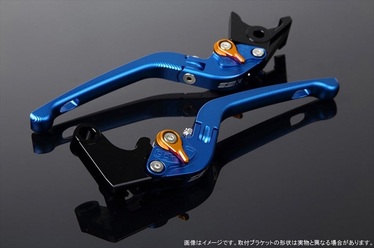 【エスエスケイ スピードラ】アジャストレバー 3D可倒式 Mブルー/Mゴールド NMAX LVDG032BE-GD