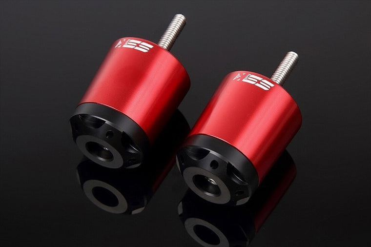 【エスエスケイ スピードラ】アルミハンドルバーエンド レッド タイプA HONDA半月型TYPE2 ABEHP02RD