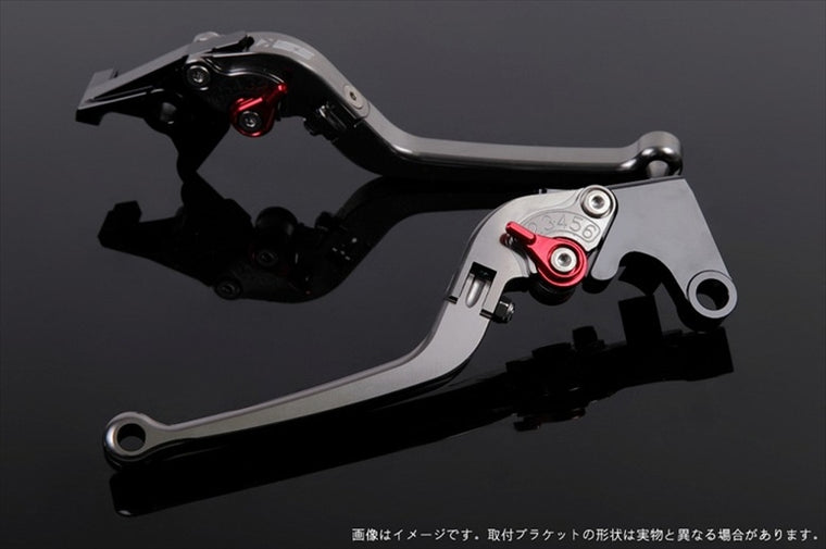 エスエスケイ スピードラ｜アジャストレバー スタンダード可倒式 チタン/レッド PCX125 JK05 21-23/PCX160 KF47 21-23｜LVAG078TM-RD