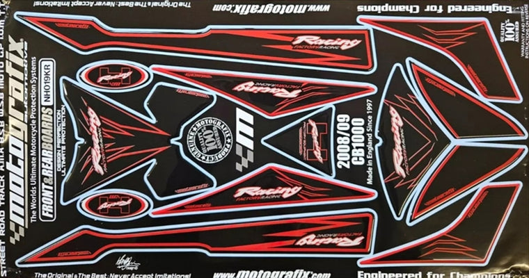 モトグラフィックス｜FRONT/REAR BODY PAD CB1000R(08-16)｜MT-NH019KR