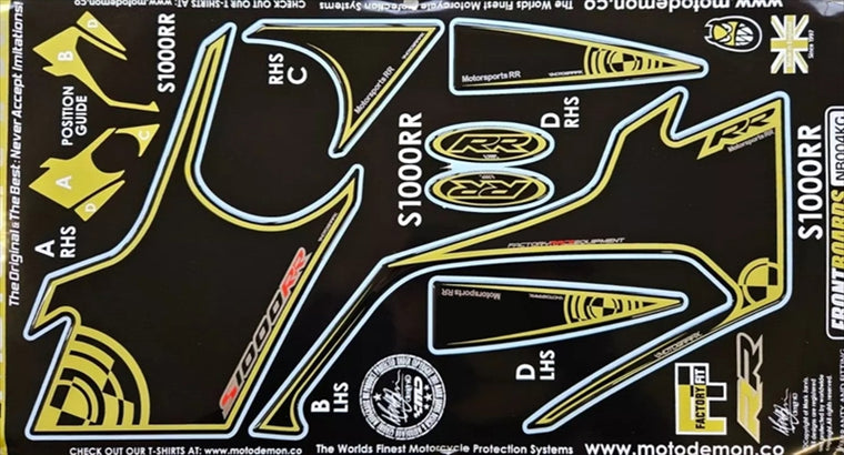 モトグラフィックス｜FRONT BODY PAD S1000RR(09-11)｜MT-NB004KG