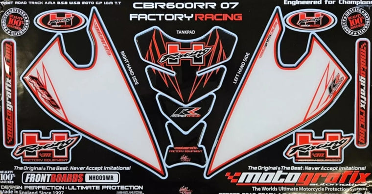 モトグラフィックス｜FRONT BODY PAD CBR600RR-7, RR-8, RR-9(07/08)｜MT-NH009WR