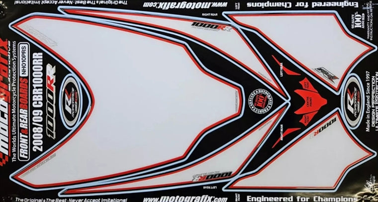 モトグラフィックス｜FRONT BODY PAD CBR1000RR-8, RR-9(08/09)｜MT-NH010PRS