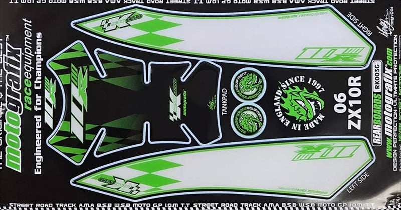 モトグラフィックス REAR BODY PAD ZX-10R NINJA(06/07) MT-RK003G