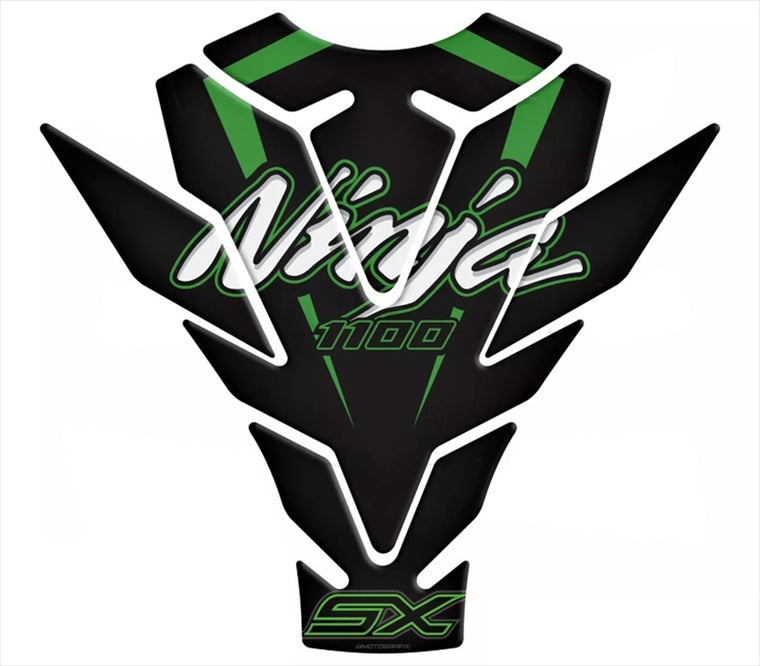 モトグラフィックス｜タンクパッド Ninja1100SX(25-)ブラック/グレー/ホワイト/グリーン/シルバー｜MT-TK037KG