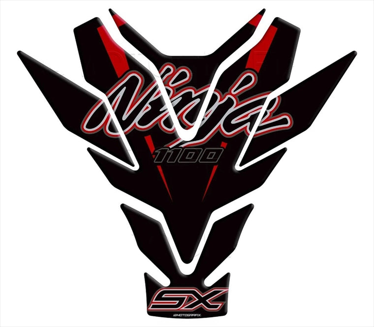 MOTO GRAFIX(モトグラフィックス)｜タンクパッドBlack with Grey, Red ＆ Silver｜MT-TK037KR