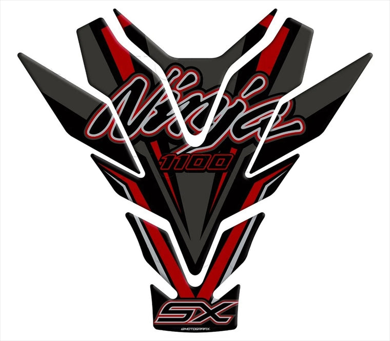 MOTO GRAFIX(モトグラフィックス)｜タンクパッドGrey with Black, Red ＆ Silver｜MT-TK037EKR