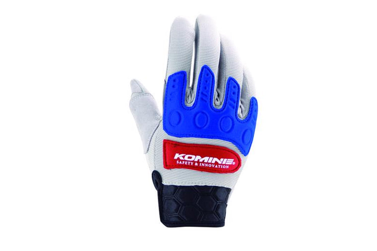 【KOMINE】コミネ GK-135 インストラクターGLV GRY REDコミネロゴ ＃L【カタログ品番：P088-0653】【メーカー品番：06-135】