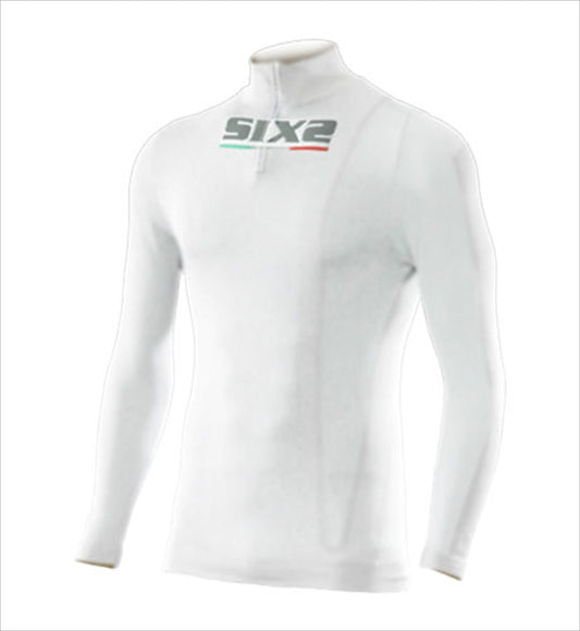 SIXS(シックス)｜ロングTシャツ ジッパー SX-TS13｜SX-TS13-WH-L