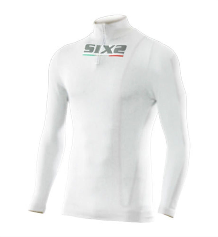 SIXS(シックス)｜ロングTシャツ ジッパー SX-TS13｜SX-TS13-WH-L