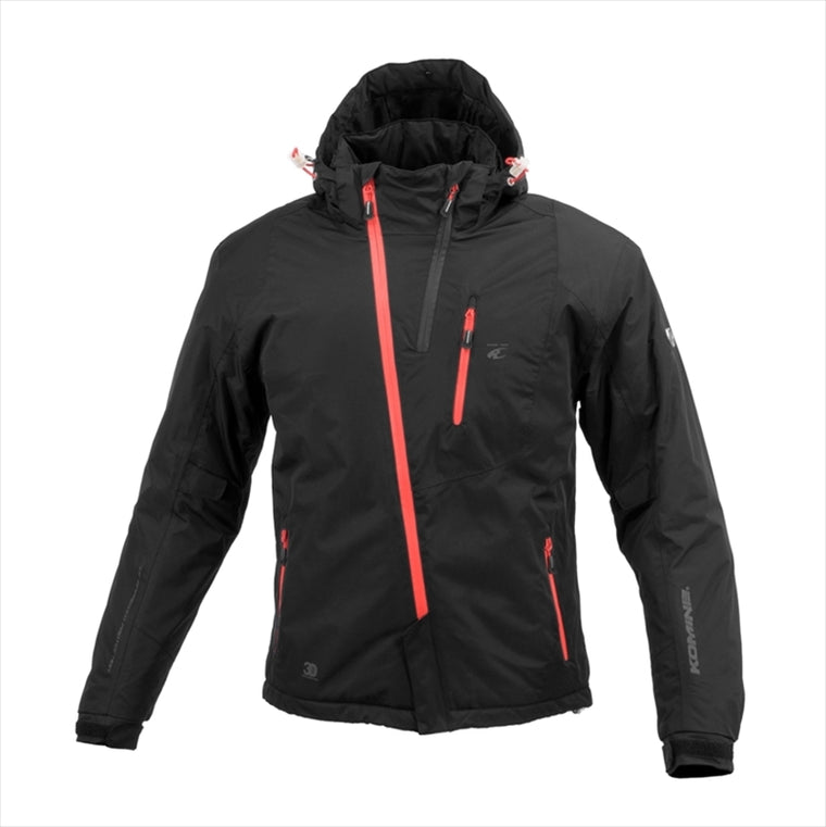 【コミネ】JK-5892 P ウインターパーカ Neo-Black/Red #M 07-5892