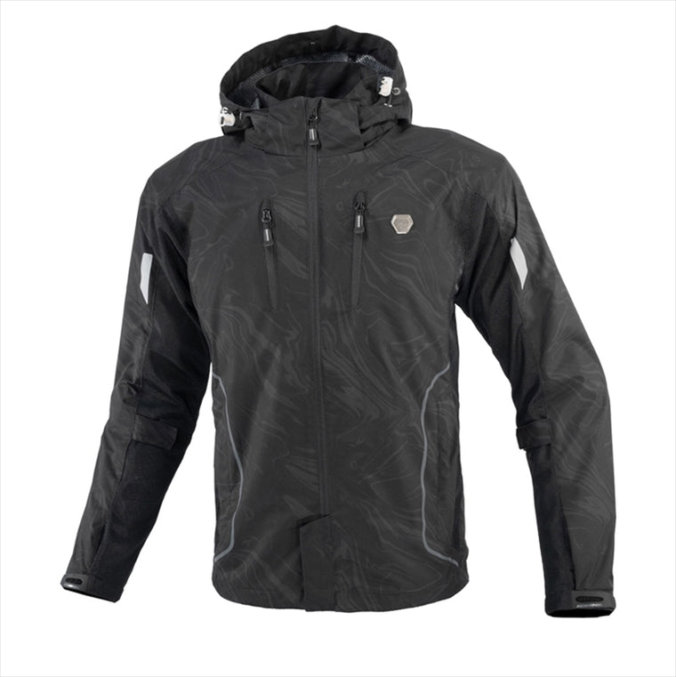 【コミネ】JK-1123 P HALFメッシュパーカ BK-Marble M 07-1123